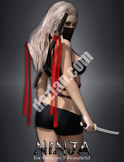 [daz服装] 创世纪3女性版忍者-DAZ爱好者