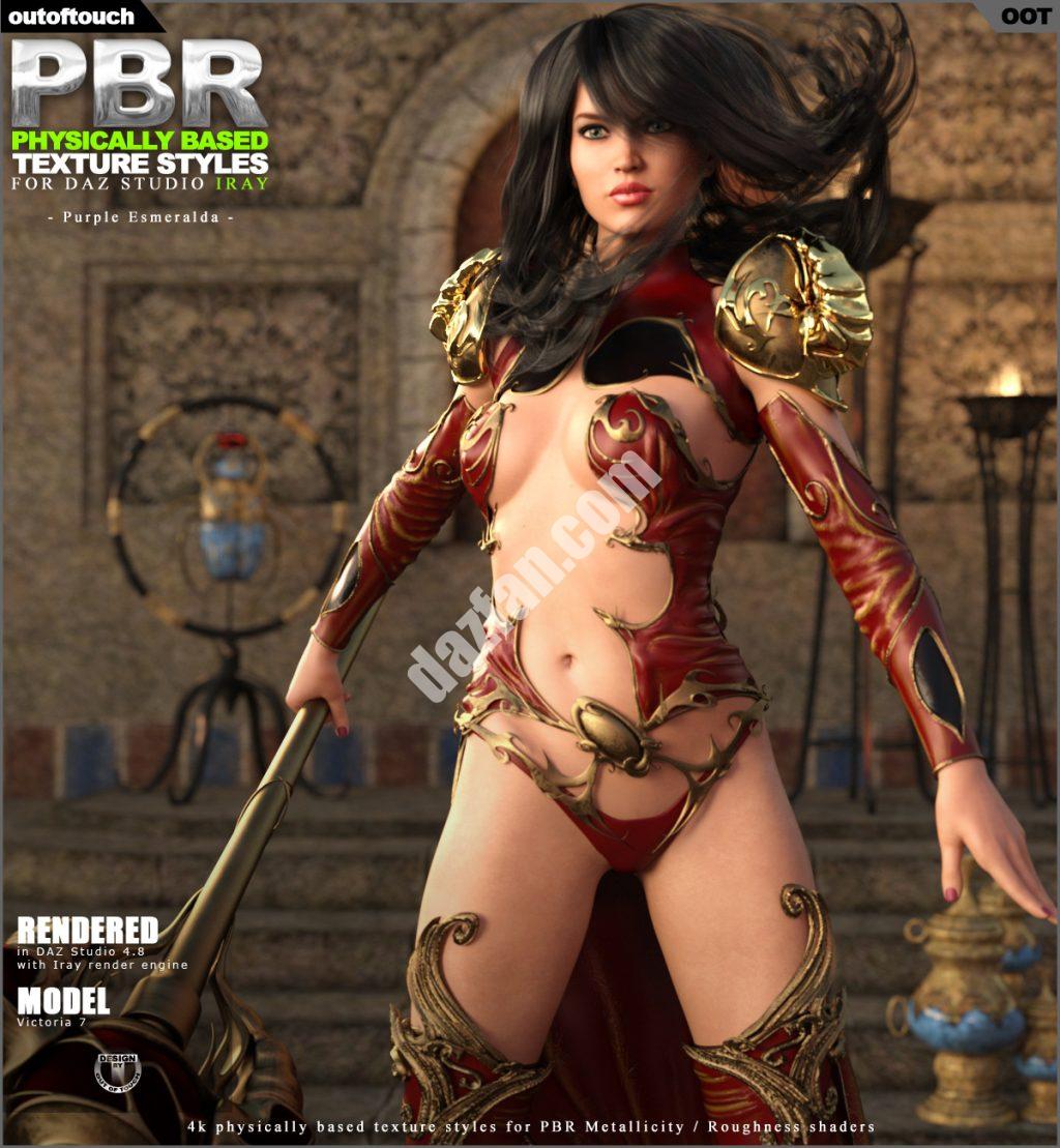 [daz服装] 紫色埃斯梅拉达G3的OOT PBR纹理样式-DAZ爱好者