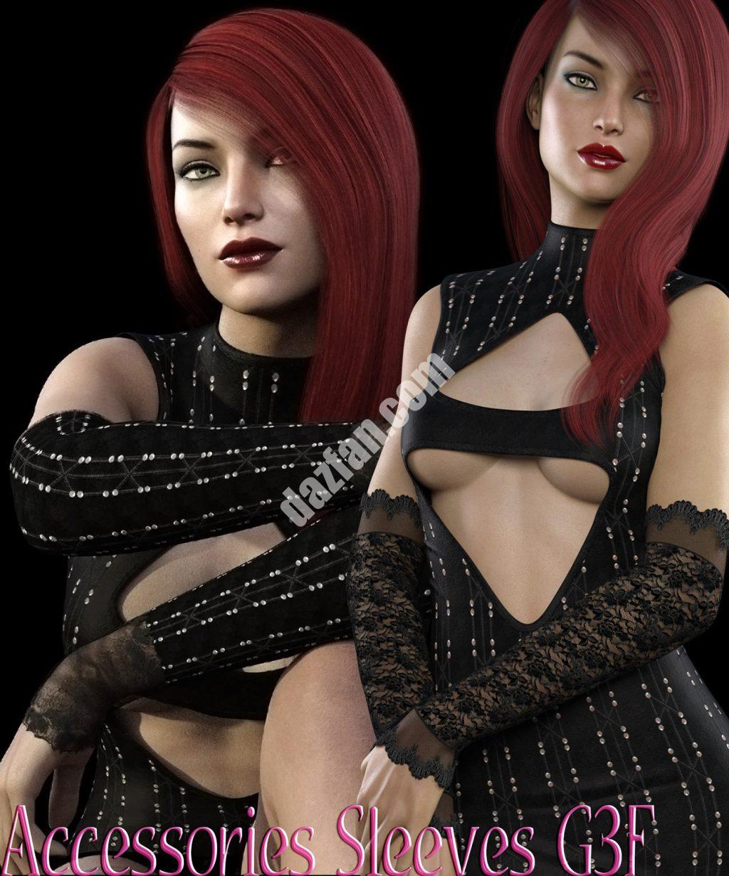 [daz服装] 配件-袖子G3F-DAZ爱好者