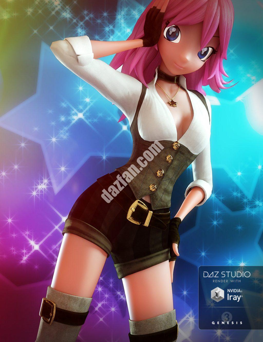 [daz服装] 蒸汽之星创世纪3女性套装-DAZ爱好者