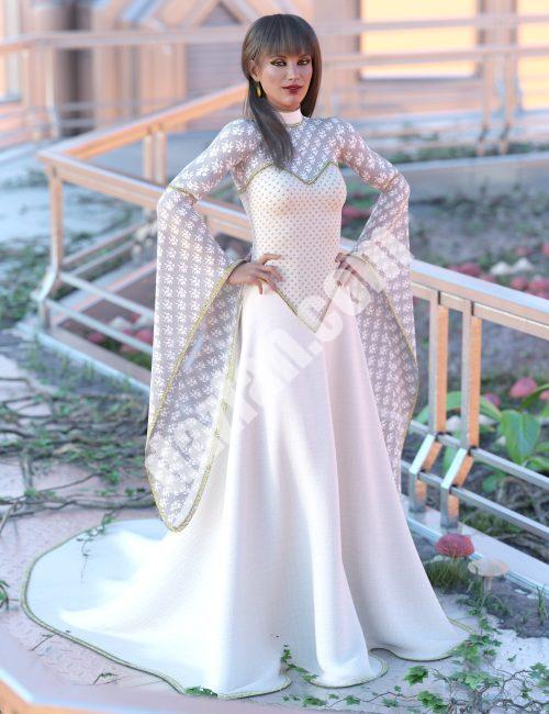 [daz服装] dForce Genesis 8女性通用连衣裙-DAZ爱好者