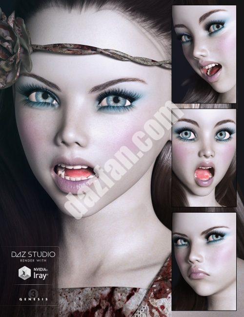 [daz姿势] Clarice的Z Creepy Manner变形表盘表情-DAZ爱好者