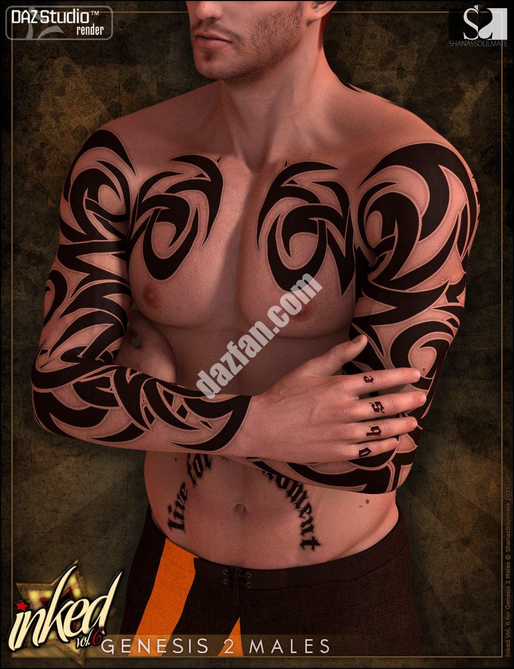 [daz角色] Genesis 2雄性墨水卷6-DAZ爱好者