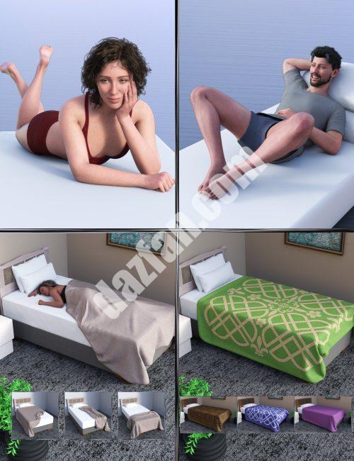 [daz合集] JW My Bed Mega Bundle-DAZ爱好者