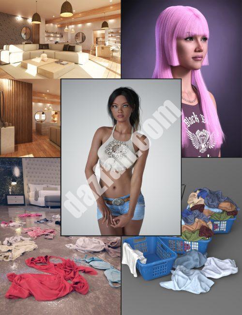 [daz合集] Luane的混乱公寓捆绑包-DAZ爱好者