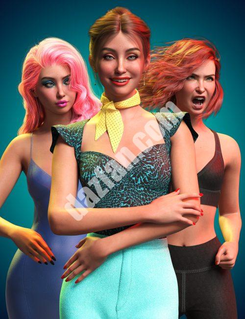 [daz合集] CX Lilou Genesis 9角色、表情和化妆包-DAZ爱好者