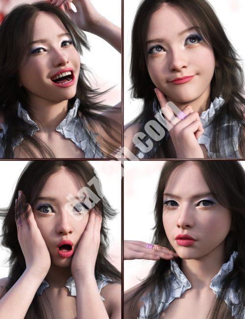 [daz服装] JW超级明星珍妮9的表情-DAZ爱好者