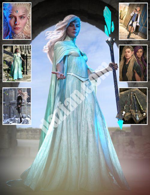 [daz合集] Joan 9 High Elf附加包-DAZ爱好者