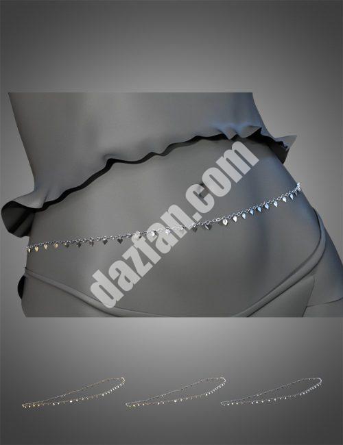 [daz服装] X-Fashion Dreams Genesis 8女性网布内衣肚脐链-DAZ爱好者