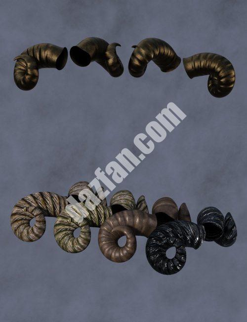 [daz服装] 创世纪8和8.1女性的Melantha Horns-DAZ爱好者