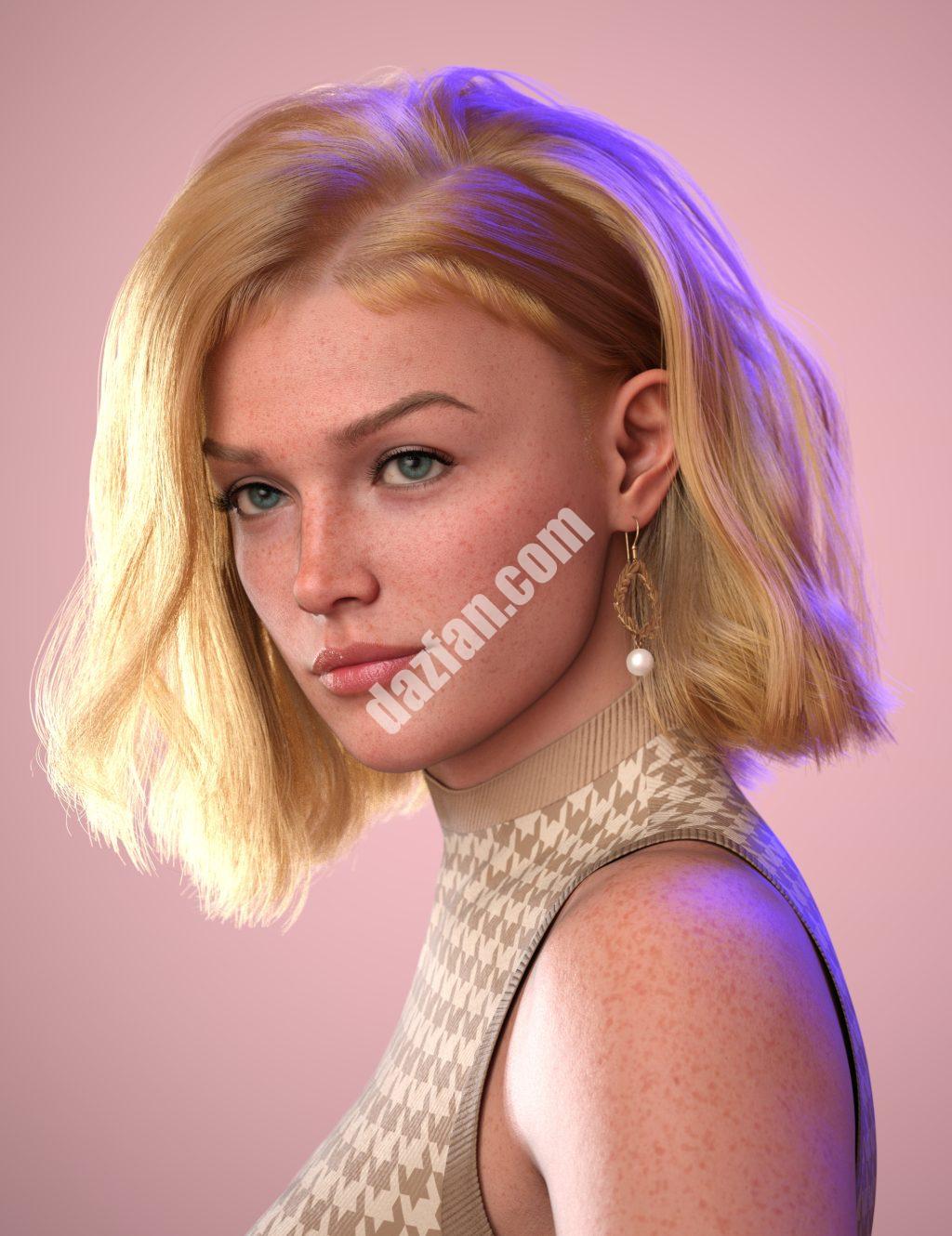 [daz发型] 赛琳娜中发创世记9-DAZ爱好者