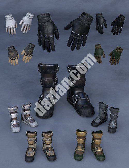 [daz服装] Genesis 8和8.1男版Panther Outfit靴子和手套-DAZ爱好者