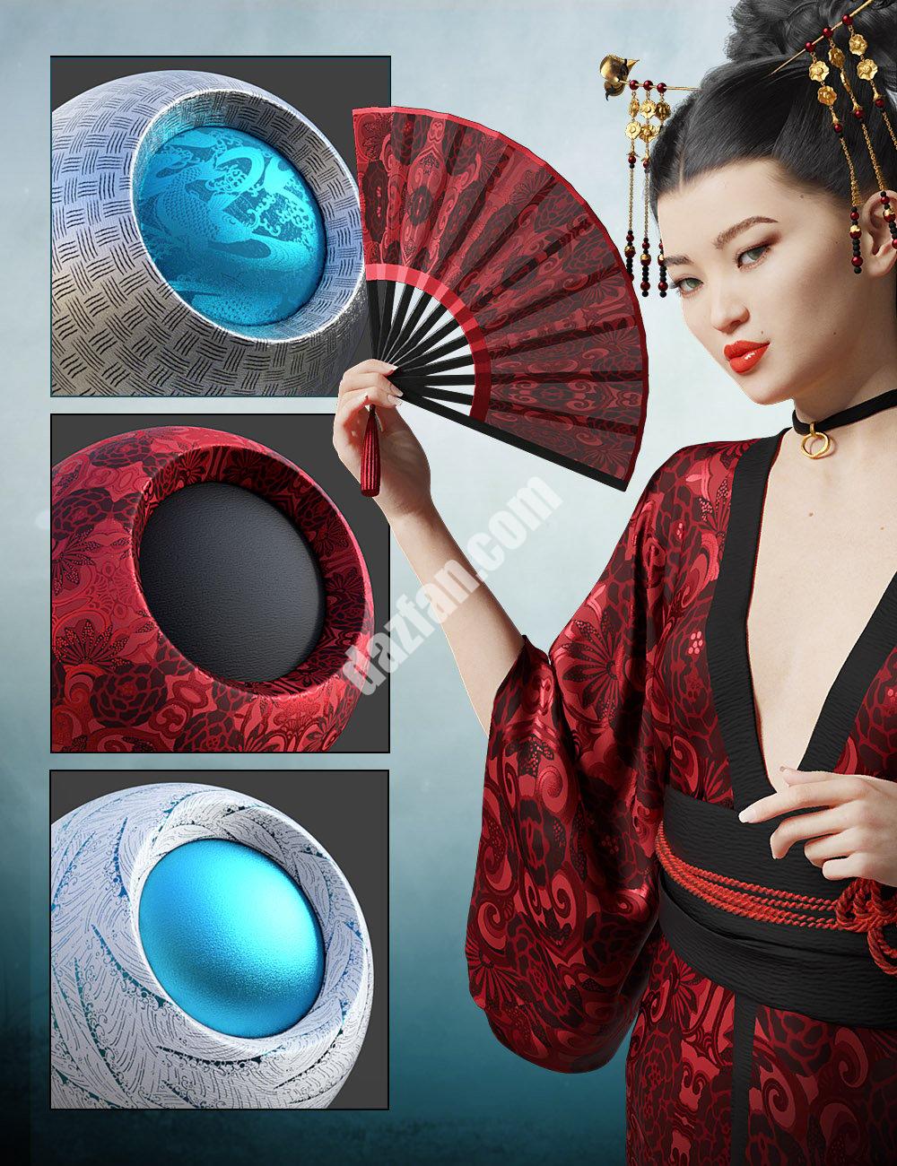 [daz服装] Ultra Shaders:日本面料-DAZ爱好者