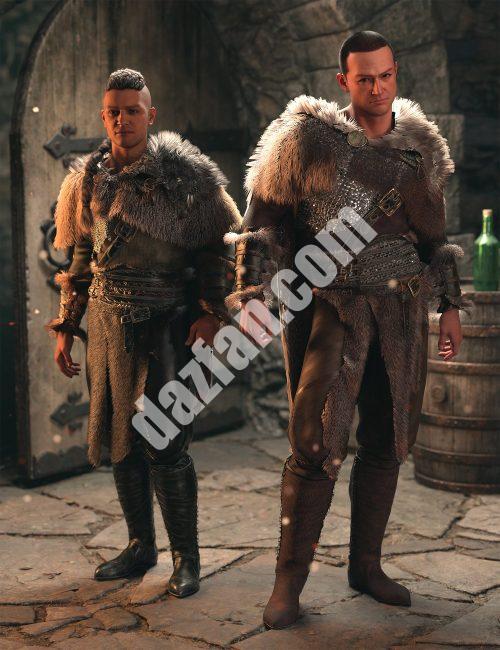 [daz服装] dForce Wolfskin维京人服装纹理-DAZ爱好者