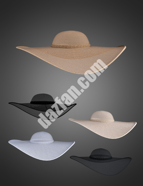 [daz服装] X Fashion Color Cross泳装套装Genesis 8和8.1女性帽-DAZ爱好者