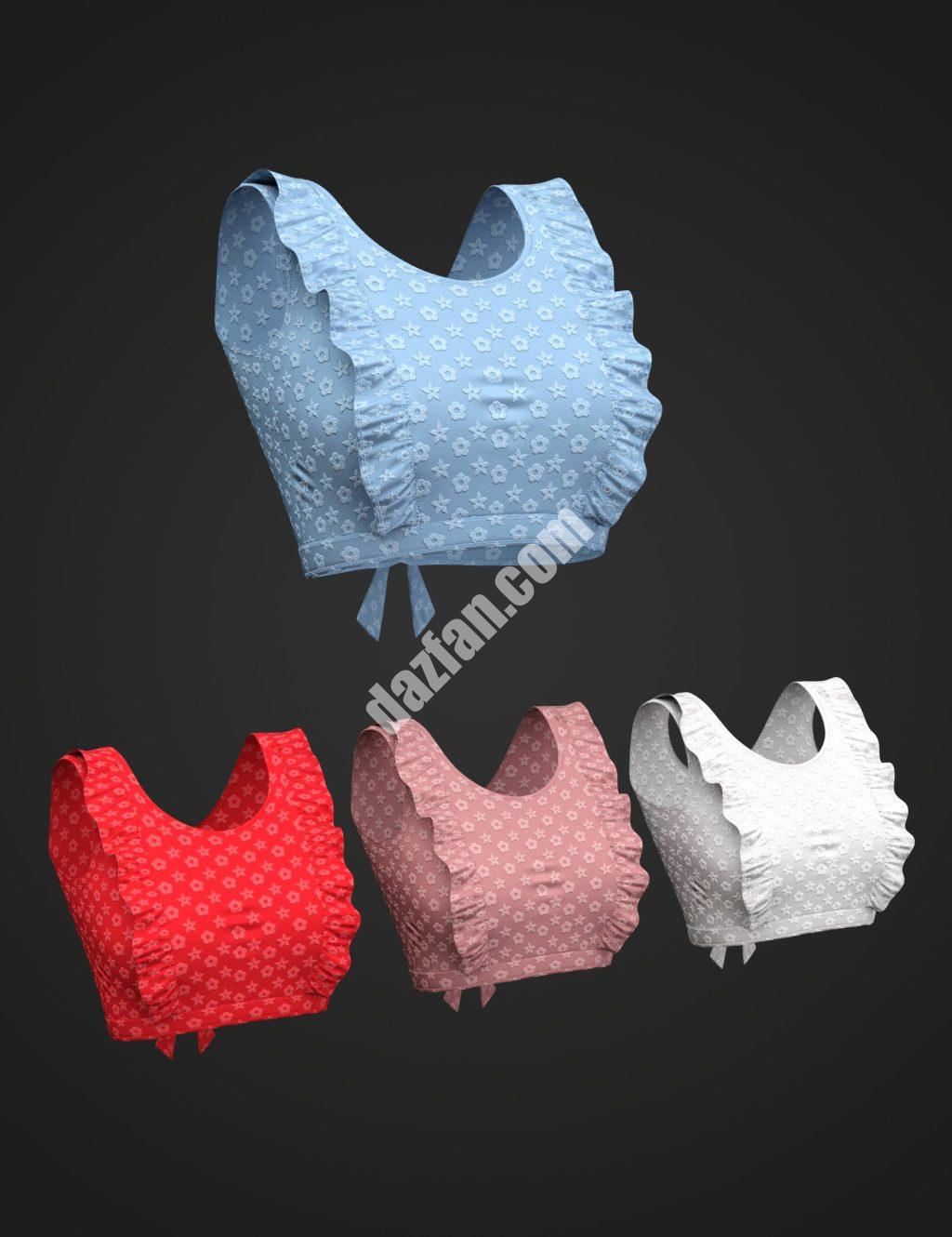 [daz服装] Genesis 8和8.1女性X时尚柔软休闲上衣和扼流圈-DAZ爱好者