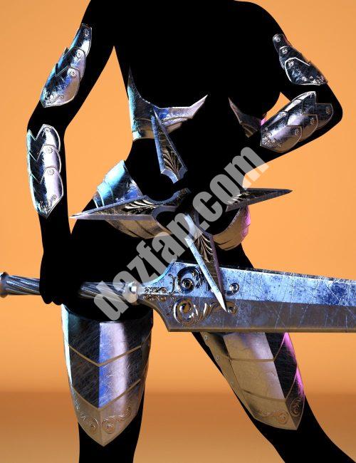 [daz服装] 创世纪8和8.1女性的刺客姐妹盔甲和配件-DAZ爱好者