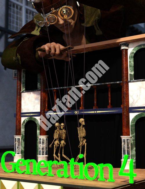 [daz姿势] 创世纪的骨小兵第4代的9个姿势-DAZ爱好者