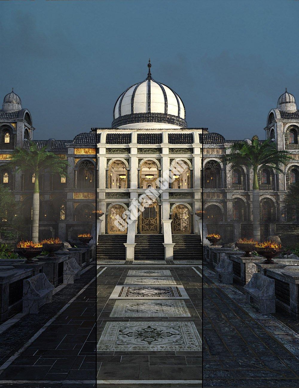 [daz插件] Borgia’s Opulous Courtyard Texture Trifecta-DAZ爱好者