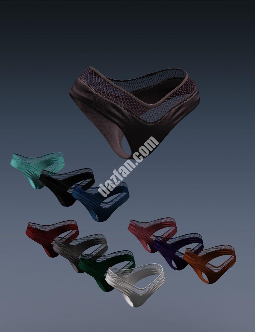 [daz服装] X Fashion 黑暗秘密底裤 for 创世纪8和8.1女性-DAZ爱好者