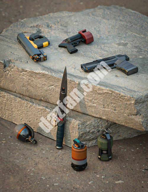 [daz道具] 创世纪9和8的BW Cyberblade操作武器-DAZ爱好者