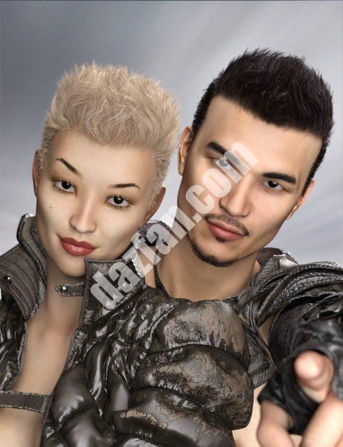 [daz发型] Genesis 3和8的休闲尖头头发-DAZ爱好者