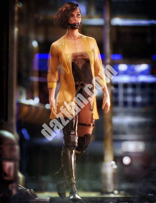 [daz服装] 创世纪8号女性的dForce赛博格灵魂装备-DAZ爱好者