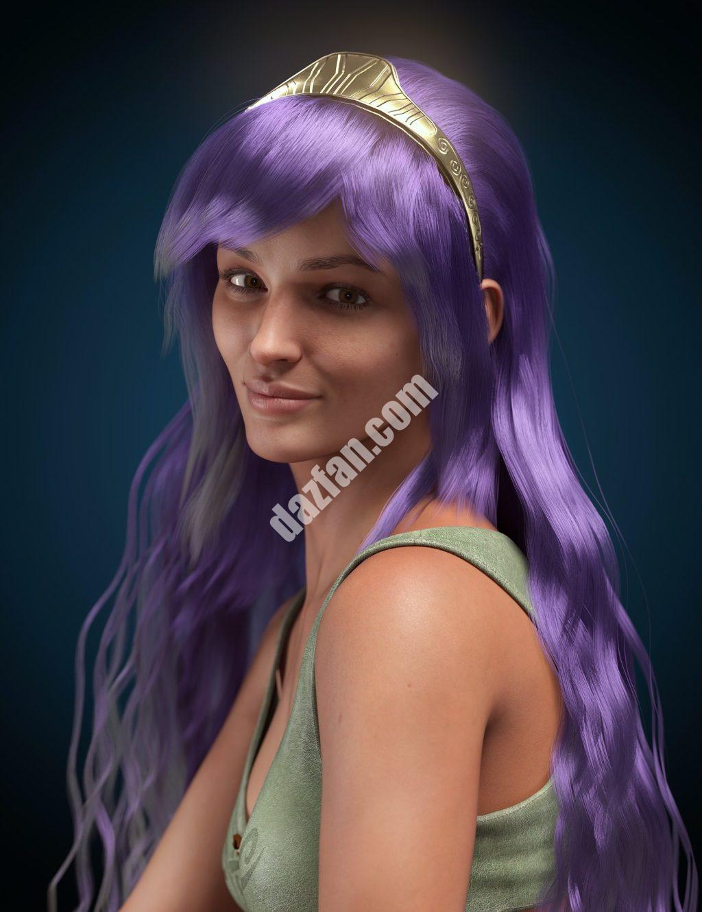 [daz发型] dForce创世纪8女性的雅典娜头发-DAZ爱好者