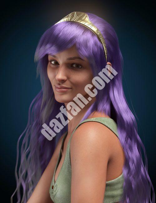 [daz发型] dForce创世纪8女性的雅典娜头发-DAZ爱好者