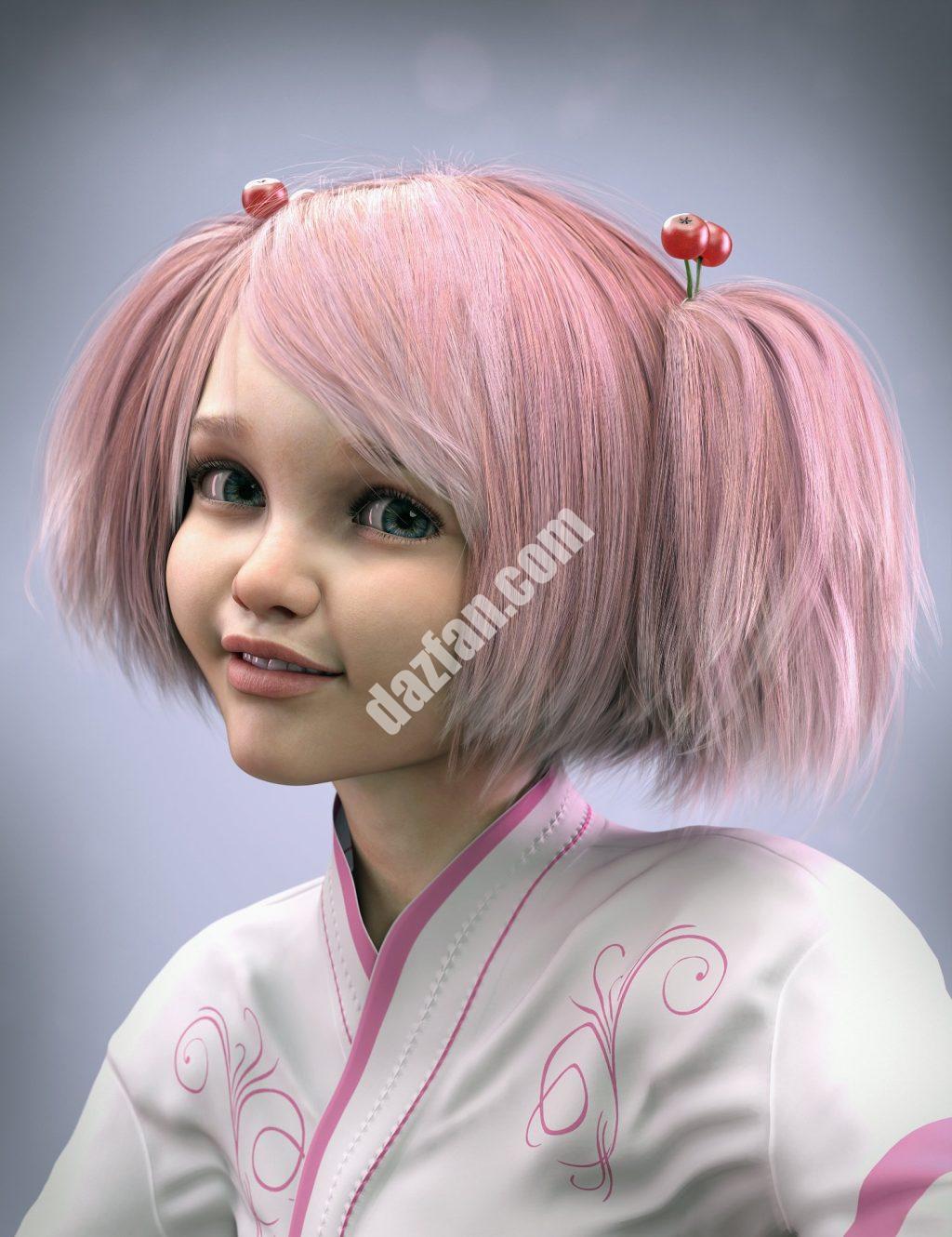 [daz发型] dForce经典动漫头发创世纪8和创世纪8.1女性-DAZ爱好者