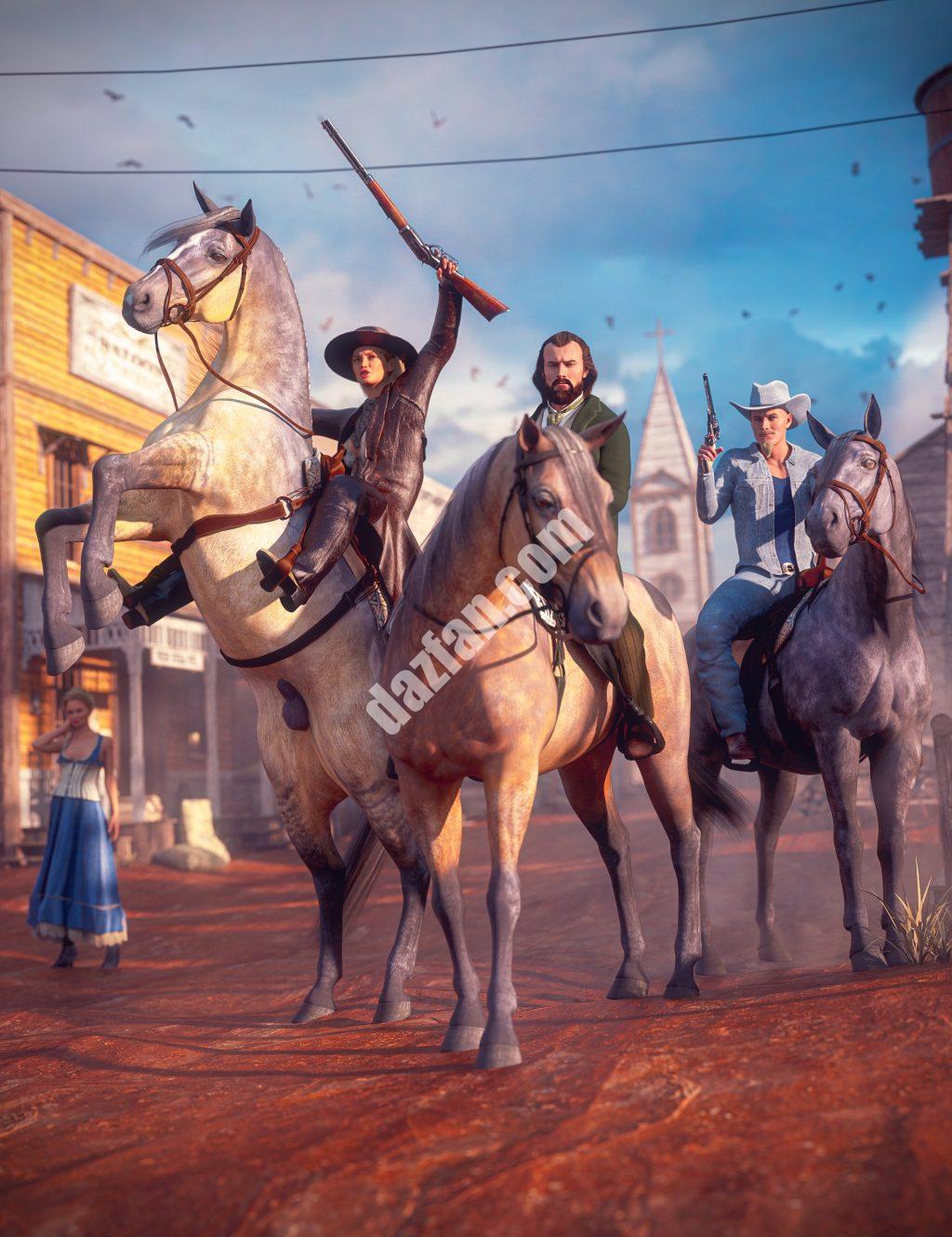 [daz合集] 进入西部超级捆绑包-DAZ爱好者