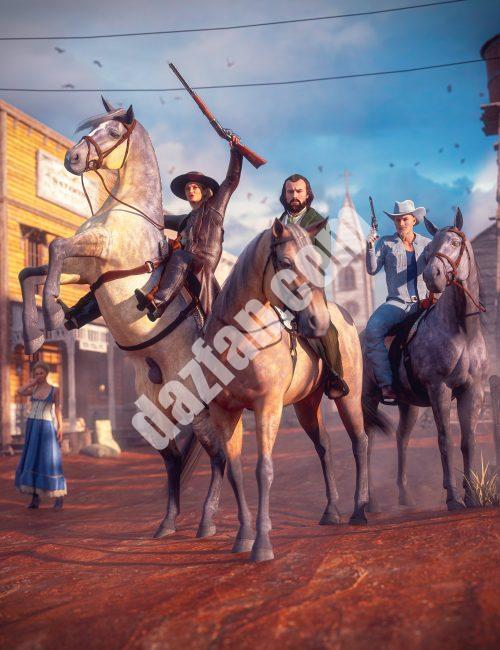 [daz合集] 进入西部超级捆绑包-DAZ爱好者