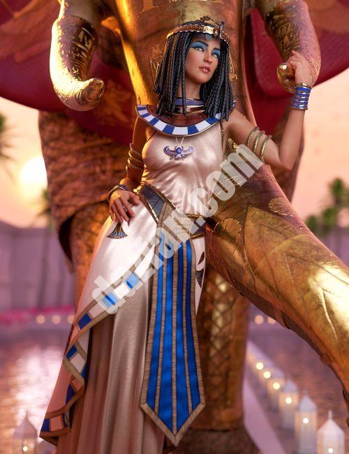 [daz服装] dForce埃及女王创世纪8女性服装-DAZ爱好者
