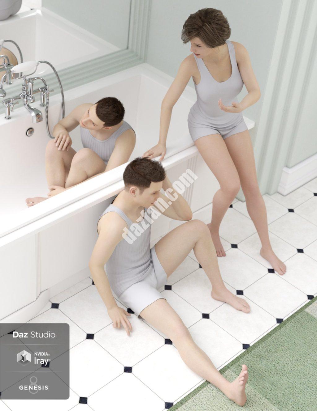 [daz姿势] 吱吱作响的干净姿势-DAZ爱好者