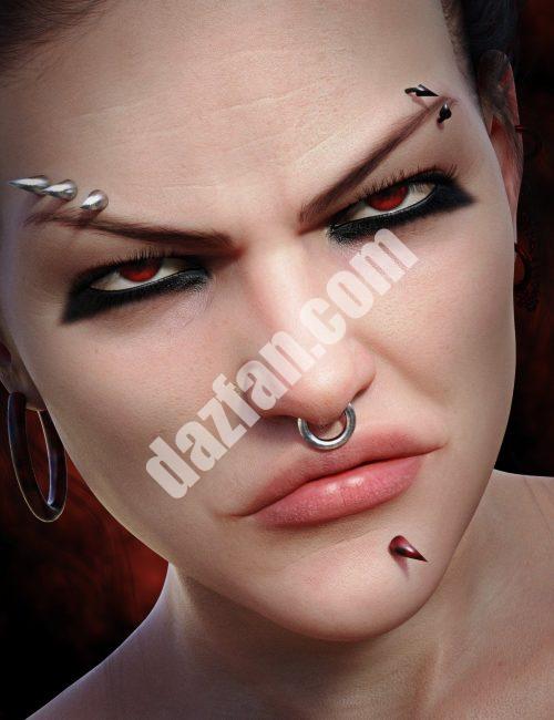 [daz服装] 创世纪8和8.1女性的魔鬼穿孔-DAZ爱好者