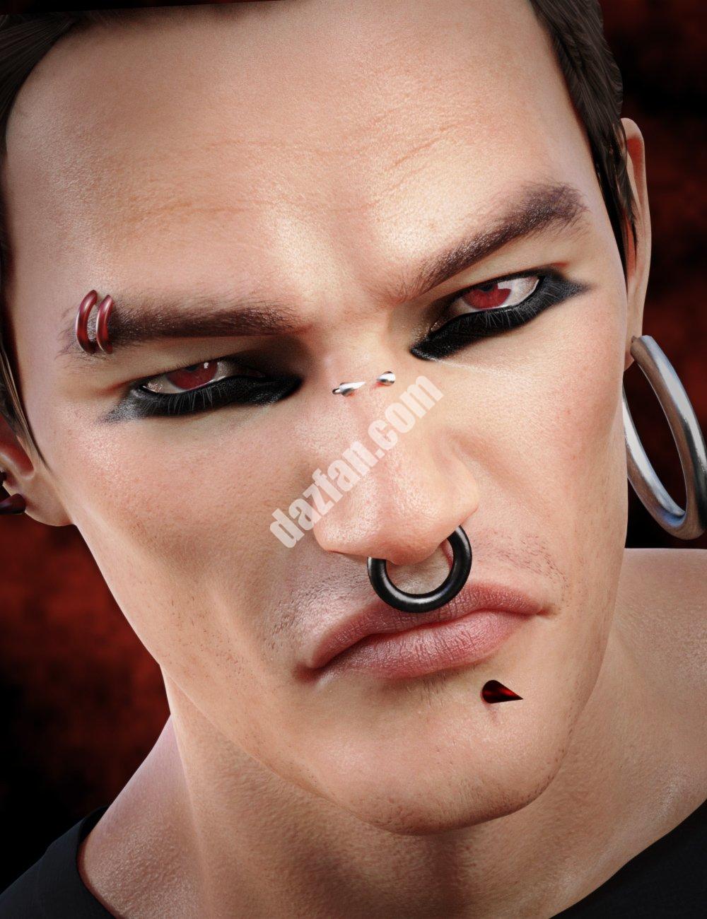 [daz服装] 创世纪8和8.1雄性的魔鬼穿孔-DAZ爱好者