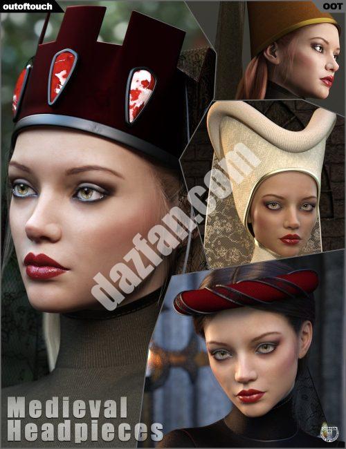 [daz服装] dForce创世纪8女性中世纪头饰-DAZ爱好者