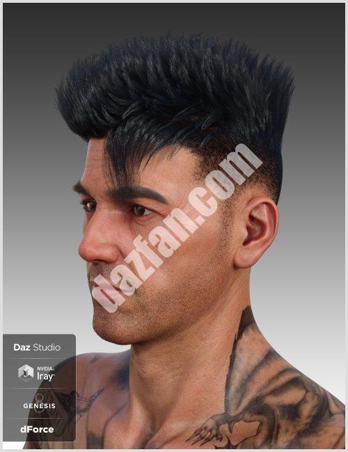 [daz发型] dForce创世纪8的年轻头发-DAZ爱好者