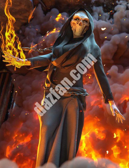 [daz服装] dForce BW创世纪9、8.1和8女性死亡斗篷套装-DAZ爱好者