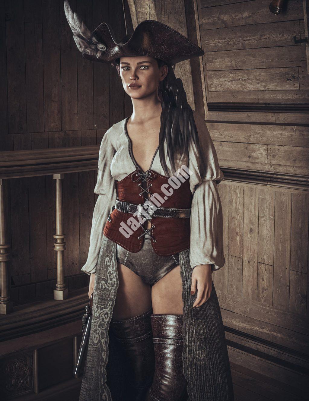 [daz服装] dForce CB Avast海洋服装套装适用于Genesis 8和Genesis 8.1女性-DAZ爱好者