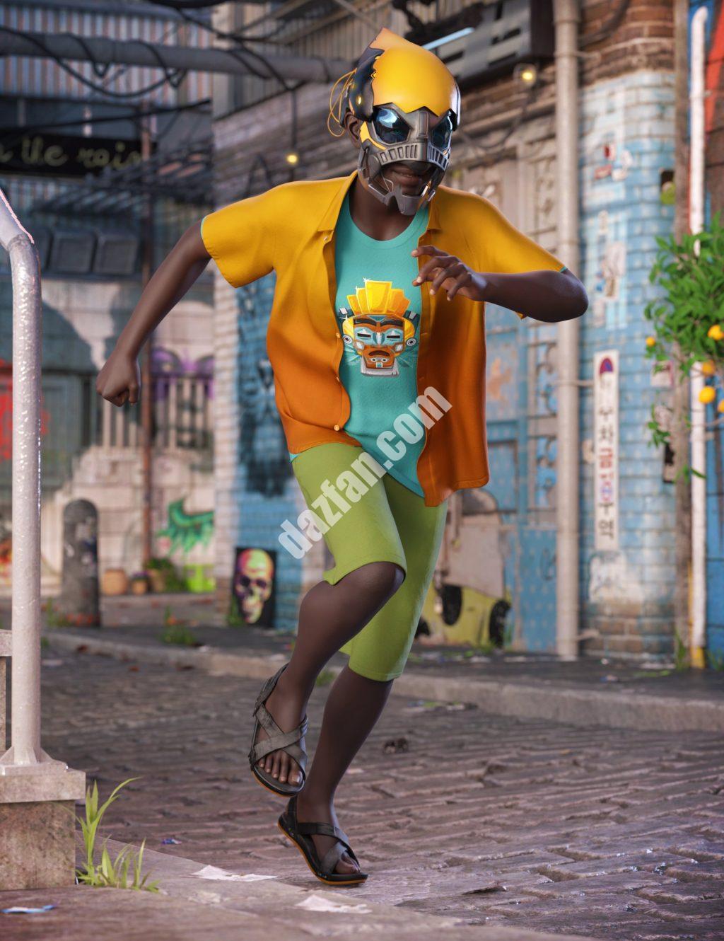 [daz服装] 创世纪8和8.1雄性捆绑包的dForce Dash装备-DAZ爱好者