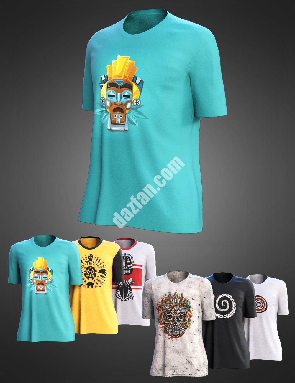 [daz服装] Dash Outfit dForce T恤，适用于Genesis 8和8.1男性-DAZ爱好者