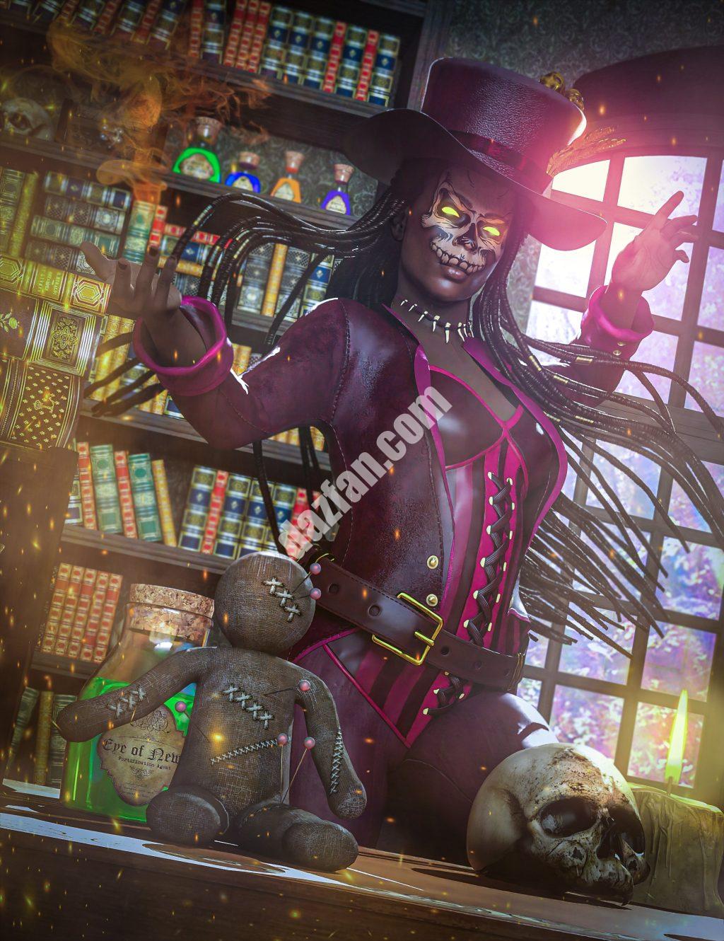 [daz服装] 创世纪9的dForce元素法师装备-DAZ爱好者