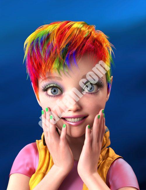 [daz发型] 创世纪9的dForce牛顿头发-DAZ爱好者