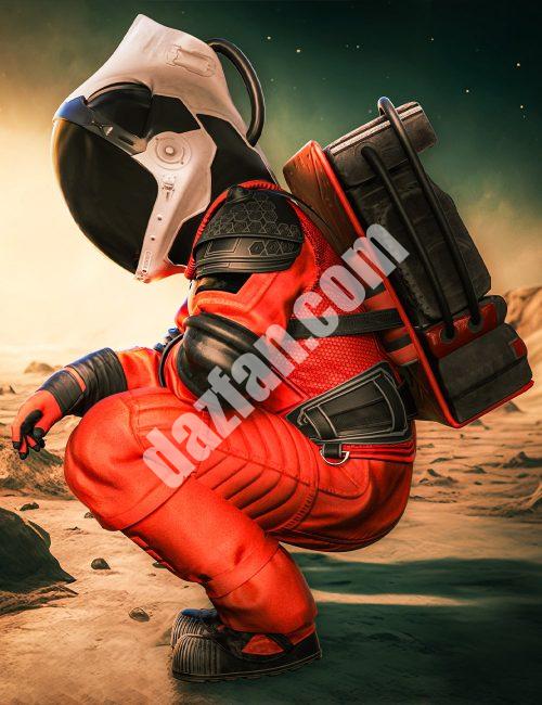 [daz服装] 太空服套装纹理附加组件-DAZ爱好者