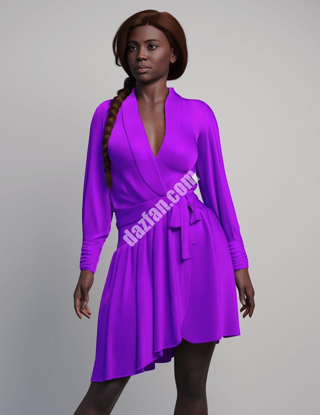 [daz服装] dForce裹身迷你裙Genesis 9-DAZ爱好者