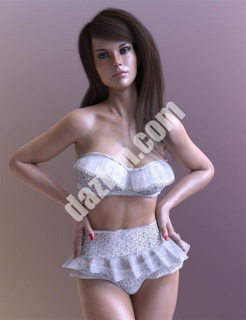[daz服装] dForce X-Fashion Genesis 8和8.1女式激情蕾丝内衣套装-DAZ爱好者