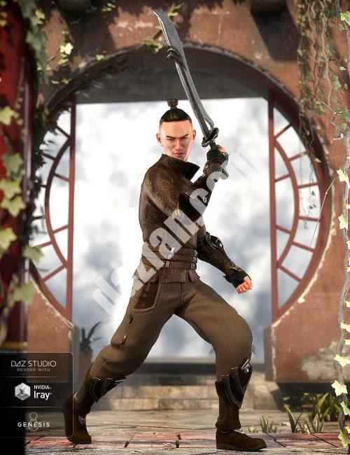 [daz服装] 东方幻想战士创世纪8男装-DAZ爱好者