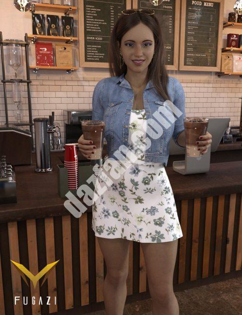 [daz姿势] FG Bistro为Genesis 8和8.1女性摆姿势-DAZ爱好者