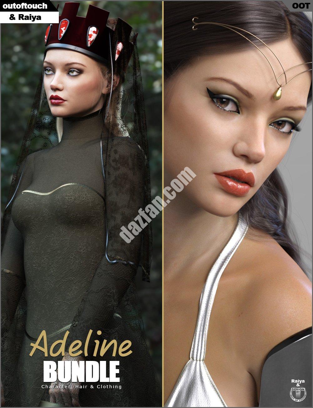 [daz合集] High Fantasy Adeline服装、角色和发束-DAZ爱好者